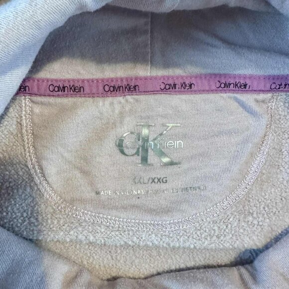 Calvin Klein Funnel Neck Logo Sweatshirt XXL – Light Pink (Lounge Collection) - Picture 3 of 8